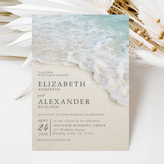 Invitation Elégant été Ocean Beach Mariage (Créateur téléchargé)