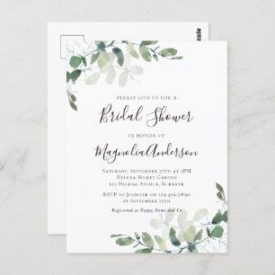 Invitation Elegant Eucalyptus Bridal Shower