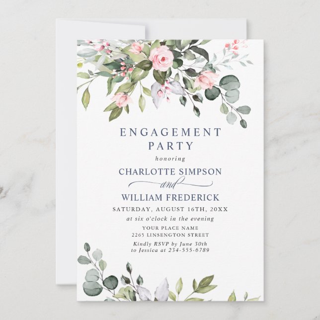 Invitation Elegant Eucalyptus Greenery (Devant)