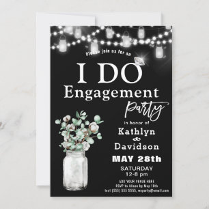 Invitation Elégant Eucalyptus Verdure I Do Engagement Party