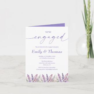 Invitation élégant fiançailles mariage fleur sauvage