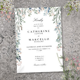Invitation Elégant Fleur sauvage aquarelle Mariage floral