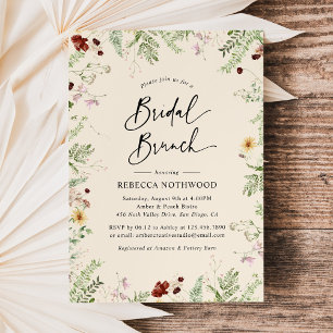 Invitation Élégant Fleur sauvage Boho Bridal Brunch