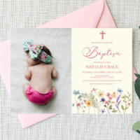 Élégant Fleur sauvage Floral Personnalisé Photo Ba
