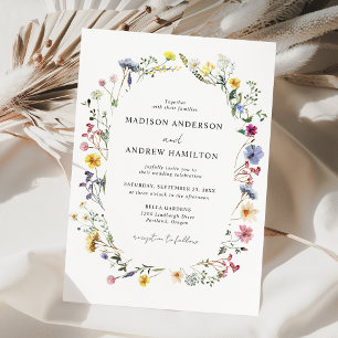 Invitation Élégant Fleur sauvage Meadow Mariage