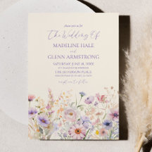 Élégant Fleur sauvage rose violet Mariage de prair