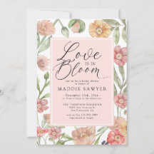 Élégant Fleurs Aquarelle Rose Fête de Mariage