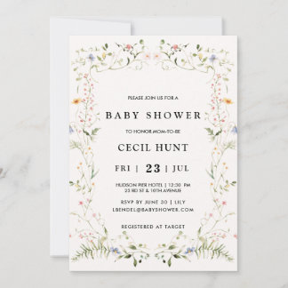 Invitation Elegant Floral Baby Shower
