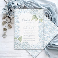 Élégant floral bleu Hortensia bleu Shower de maria