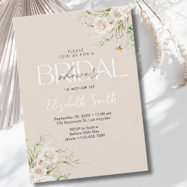 Invitation Elegant Floral Boho Bridal Shower