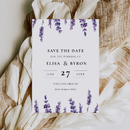 Invitation Élégant floral lavande Save the date