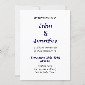 Invitation Elegant Floral Wedding