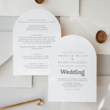 Élégant Formel Minimaliste Recto & Verso Mariage 