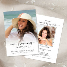 Elegant Funeral In Loving Memory Photo Memorial