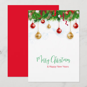 Invitation Elégant garde-robe de Noël avec ornements