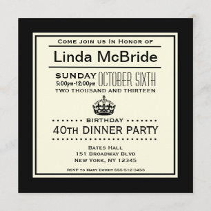 Invitation Élégant gardez l'anniversaire calme