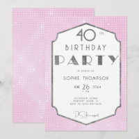 Elégant Gatsby blanc or rose déco 40e anniversaire