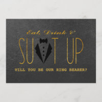 Elégant Gold & Black VOUS SEREZ MON PORTE-ANNEAU