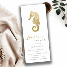 ELÉGANT GOLD FOIL MARINE DE LA MER FÊTE DES MARIÉE