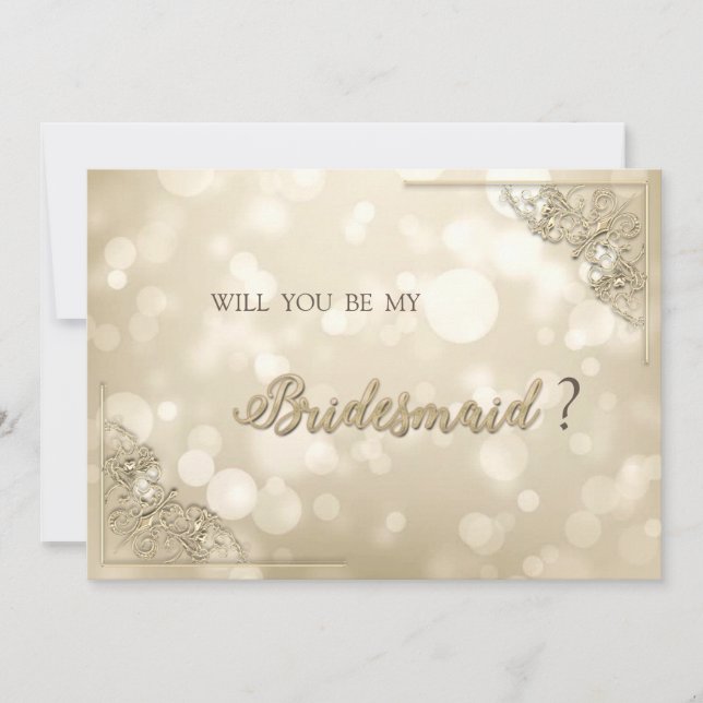 Invitation Elegant Gold Frame Bokeh (Devant)