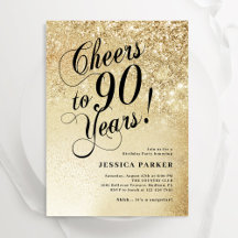 Elegant Gold Surprise 90e anniversaire