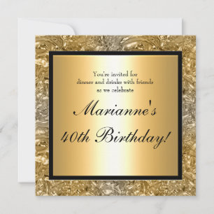 Invitation Elégant Golden Foil Regardez N'Importe Quelle Invi