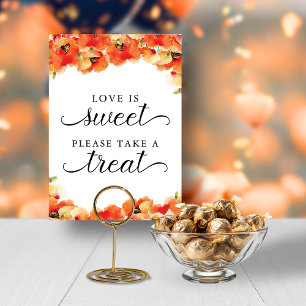 Invitation Élégant Golden Poppy Love is Sweet Sign