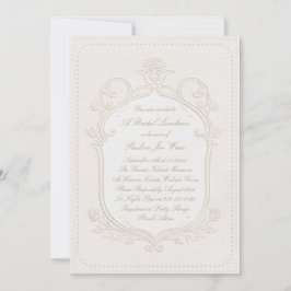 Invitation Elegant Heirloom Rococo Floral Bridal Luncheon