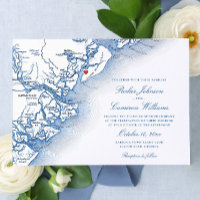 Elégant Hilton Head Island Map Marine Blue Mariage