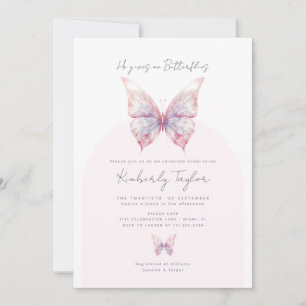 Invitation Élégant, Il Me Donne Fête des mariées Aux Papillon