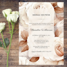 Élégant Ivory et Roses Rouille Fête de Mariage 