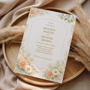Invitation Élégant Jardin Floral Doux