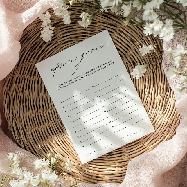 Invitation Élégant jeu de tablier de Fête des mariées (Créateur téléchargé)