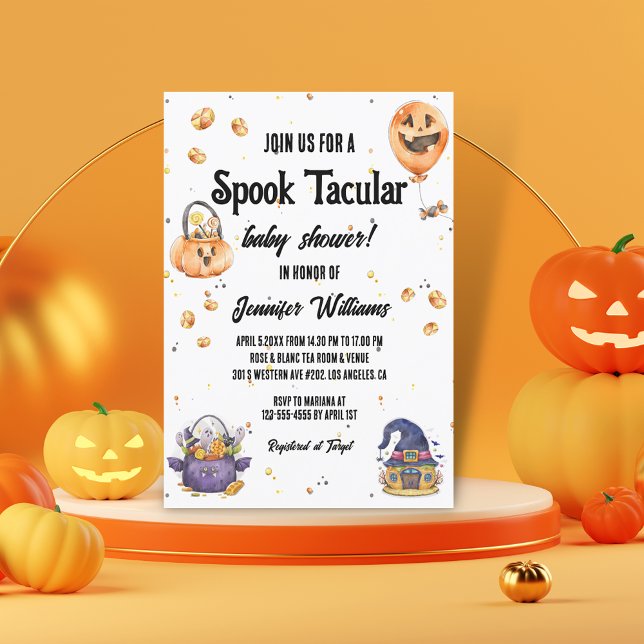 Invitation élégant joli halloween spook baby shower taculaire (Créateur téléchargé)