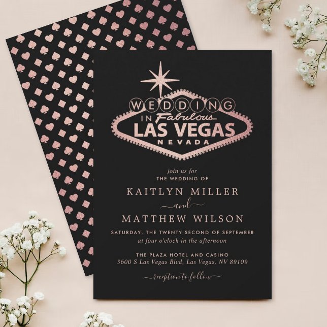 Invitation Elégant Las Vegas Destination Mariage (Créateur téléchargé)