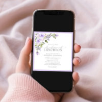 Élégant Lavender Lavender Floral Bridal Luncheon