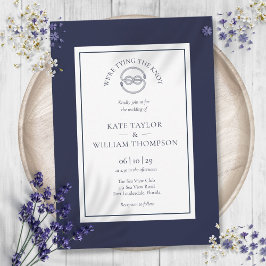 Invitation Élégant Lien Nautique Le Mariage Bleu Marine Knot