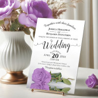 Élégant Lilac Lilac Purple Mariage Rose long