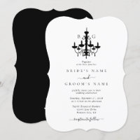 Élégant lustre noir blanc Mariage