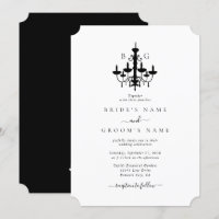 Élégant lustre noir blanc Mariage