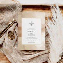 Élégant Mariage Abstrait d'or brossé