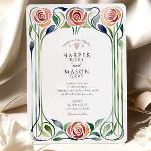 Invitation Élégant mariage aquarelle en carreaux de bleu ital