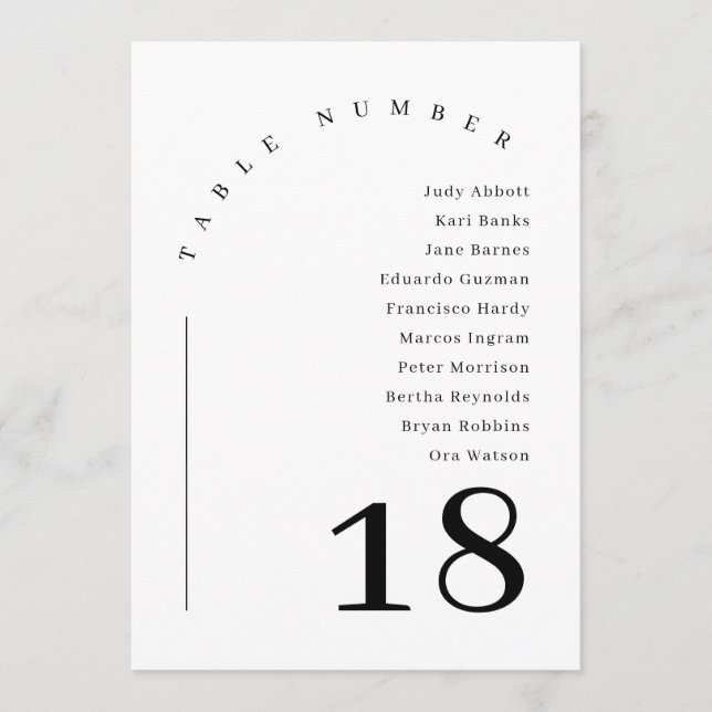 Invitation Élégant Mariage Arc moderne Sieger Tableau Tableau (Devant)