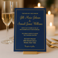 Elégant Mariage bleu et jaune