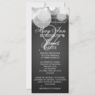 Invitation Elégant mariage brillant et éclatant noir