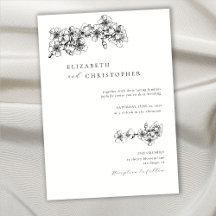 Elégant Mariage BW botanique en fleur de cerisier