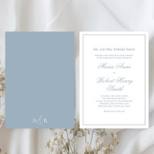 Élégant Mariage Calligraphie Script Dusty Blue