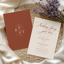 Élégant Mariage Calligraphie Terracotta