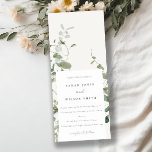 Invitation Elégant Mariage d'aquarelle d'Eucalyptus Botanique