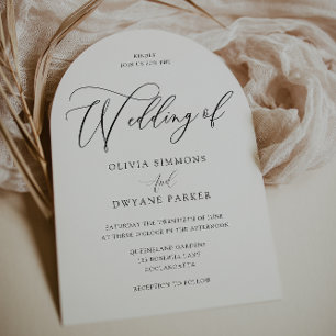 Invitation Élégant Mariage d'arc moderne intemporel